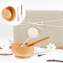FOMIYES 1 Set Wooden Mask Bowl Skincare Kits Mask Mixing Bowl Skin Care Tools for Face Mixing Spatulas Applicator Anti-drop Mask Bowl Brush Face Mud Bowl Facial Mask Bowl Skincare Spatula