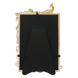 GIFTY GIFTY Jeweled Peacock Photo Frame / 4x6 In | For Vertical Display on Tabletops | Perfect for Home Decor, Wedding, Vacation, Graduation, Or Any Milestone Photos (Bronze) Gift Box