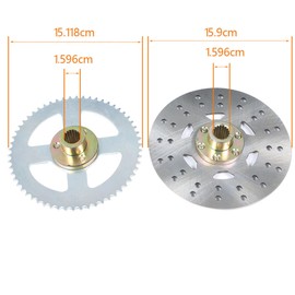 TJHSM 29 in/740 mm Go Kart Rear Axle Kit with T8F 58T Chain Sprocket Replacement for Drift Trike DIY ATV Go Kart