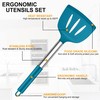 LIANYU 43 Pcs Silicone Kitchen Cooking Utensils with Holder, Heat