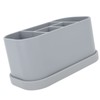 Silicone Toothbrush Toothpaste Holder Multipurpose 5 Slots Drainage Holes Bathroom