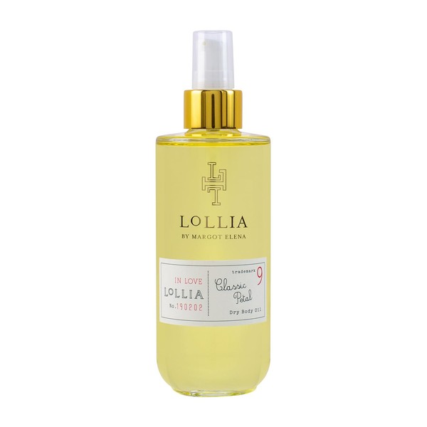 LOLLIA In Love Dry Body Oil, 6.8 Fl. Oz. – Classic Petal – Women’s Body Oil, Scented Body Oil, Moisturizing Body Oil, Dry Body Oil for Women, For All Skin Types