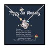 5th/6th/7th/8th/9th/10th Birthday Gifts for Girls Birthday Flower Necklace Silver Happy