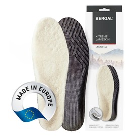 X-TREME Lambskin 1 Pair Lambskin Insoles Anatomically Shaped for More Grip in Boots, Ultra Warming Winter Insoles, Warm Thermal Sole, Natural Sheepskin Shoe Insoles, Real Fur, Size 36-42, White