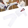 Taekwondo Uniform Striped Model Polyester Cotton with Belt Martial Arts