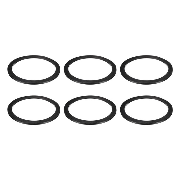 sourcing map 6 Pcs Solid Nitrile Rubber Flat Washer DN150