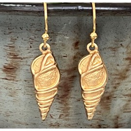 Gold Conch Shell Earrings Ocean Beach. Jewelry Earrings for Women #3298FE266