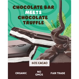 Alter Eco Mint Creme Truffle Thins, Chocolate Bar with Gooey Ganache Truffle Filling, Gluten-Free, Non-GMO Snacks, No Additives or Artificial Sweeteners, Fair Trade, Recyclable Packaging (12-Pack Mint Creme)