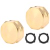 Sanpaint 2 Pack Garden Hose End Caps with Washers, Brass