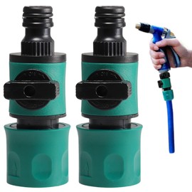 bath & bath TR1215 Water Hose Joint Faucet Stop Faucet Faucet Faucet Connector Water Flow Adjustment Intermediate Faucet One-Touch Gardening Set of 2