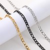 Figaro Chain Necklace for Men Women Cuban Link Chain Black