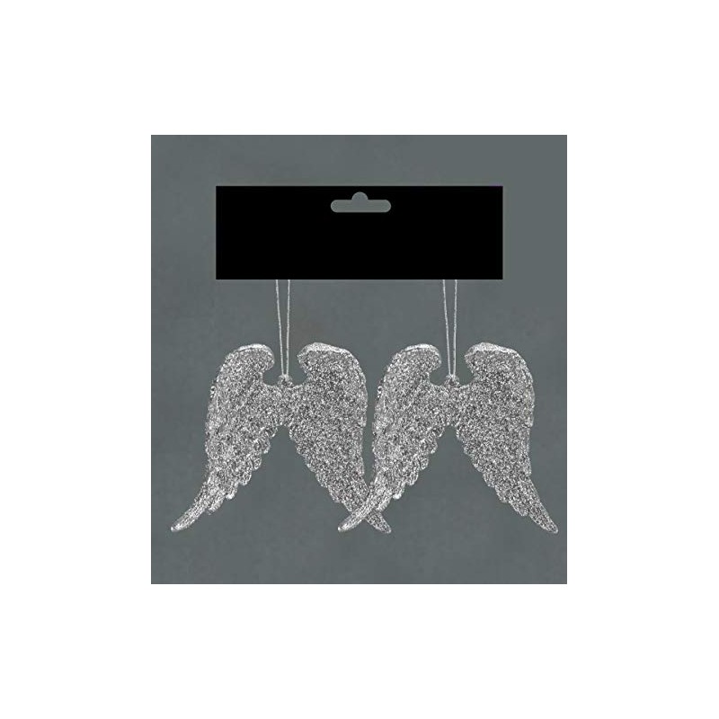 Toyland® Glitter Plastic Angel Wings - Christmas Tree Decoration -