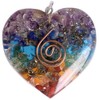 mmCrystals Orgone 7 Chakra Gemstone Pendant Rainbow Crystal Enegry Generator