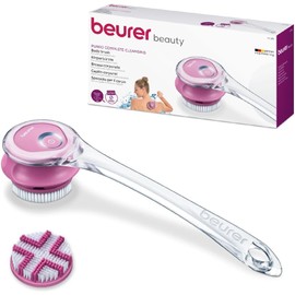 Beurer FC55 Cepillo Corporal Eléctrico Exfoliante con Mango Extraíble, Limpieza Corporal Profunda, 2 Velocidades, Resistente al Agua y Cabezales Intercambiables