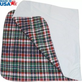 Careoutfit 36 x 72 inches Big Size Washable Bed Pad / 3XL Incontinence Plaid Underpad