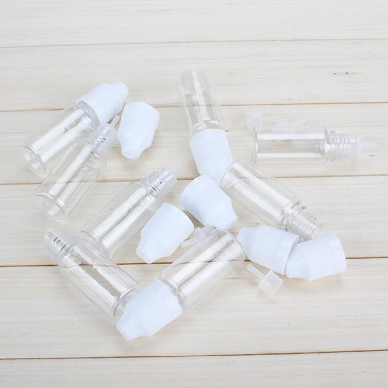 QUUPY 50Pcs 10ml Clear Plastic Squeezable Dropping Bottles Refillable Empty