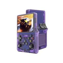Consola Portátil Morado – 3.5 Pulgadas, 45,000+ Juegos Retro, 30 Emuladores, 3500mAh, Pantalla HD, Consola de Videojuegos Portátil, Consola R40S Ultra, Mini Consola para Coleccionistas y Regalo Gamer