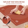 Silicone Baking Mats Set of 6,Non-stick Pastry Mat with Wooden