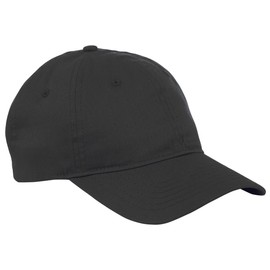 Big Accessories 6-Panel Twill Unstructured Cap OS Black