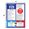 Flu Prevention Poster - Laminated, 17 x 22 inches -