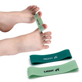 Bunion Correction Toe Exerciser Bands - Portable Toe Bands Resistance Spacer Straps for Stretching, Strengthening, Spreading, Alignment, Bunions - Bunion Corrector for Men & Women - Set of 2