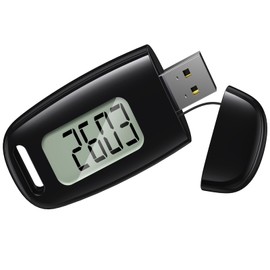 AMIR 3D Pedometer for Walking, Step Counter with LED Backlight, Step Tracker with Removable Clip Lanyard, USB Charging, Accurately Step Counter for Walking for Men, Women, Elderly