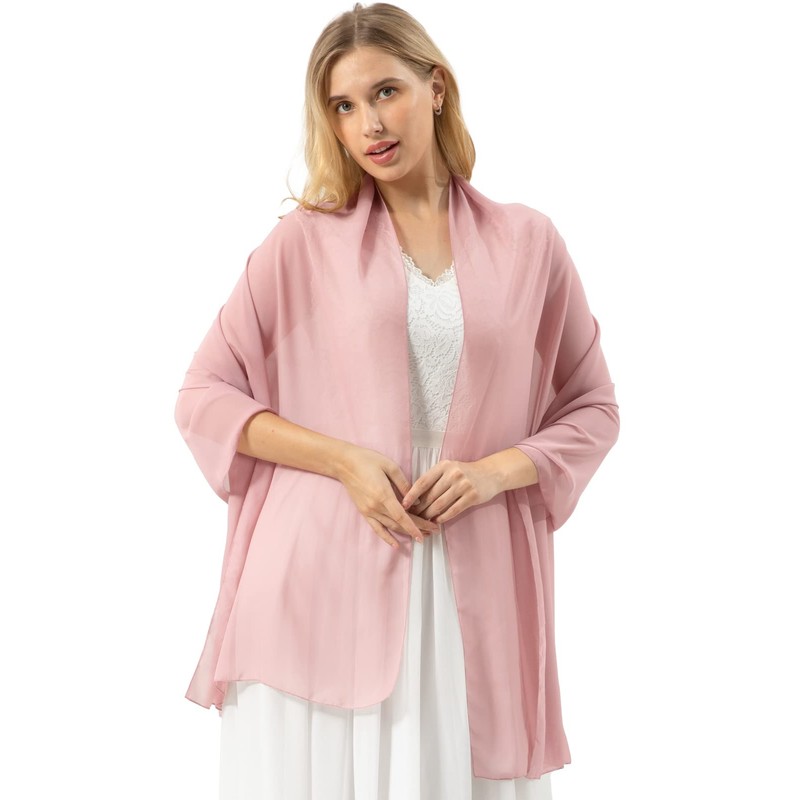 Bridesmay Chiffon Elegant Stole Scarf for Dress in Various Colours