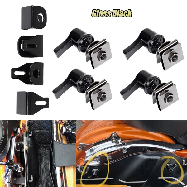 Unbranded Saddlebag Lever Lock Bolts & Nut Mounting Set For