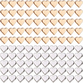 MAGICLULU 100 Piezas Cuentas Espaciadoras En Forma De Corazón De Aleación Pequeñas Para Pulsera Collar Accesorios De Fabricación De Joyas Diy 0.23X0.23X0.11In