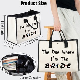 BDPWSS Bride to Be Gift Bridal Shower Gift Bride Engagement Gift Bachelorette Party Gift The One Where I'm the Bride Tote Bag (The Bride TE)
