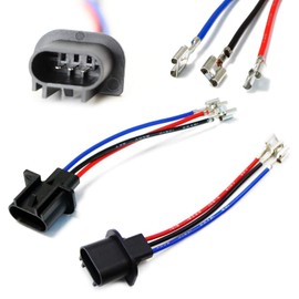 iJDMTOY H13/9008 to 9007/9004 or 9003/H4 Giboshi Terminal Polarity Adjustable Conversion Adapter Wiring Kit Compatible with Automtive Driving Light, Running/DRL, Fog Light, Retrofit, Off-Road Lighting