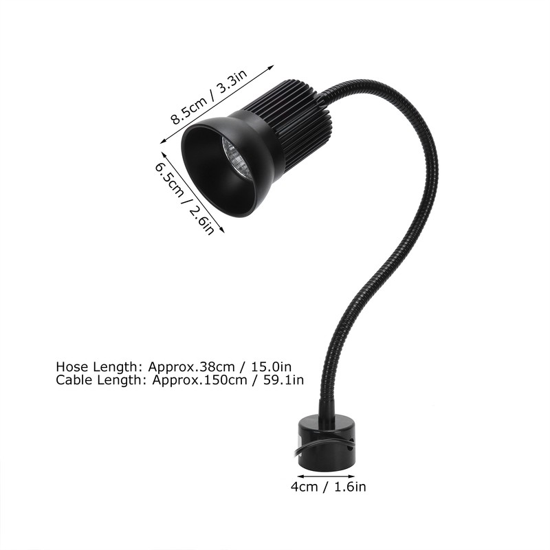 7W LED Work Light Magnetic Base Flexible Gooseneck Sewing Machine
