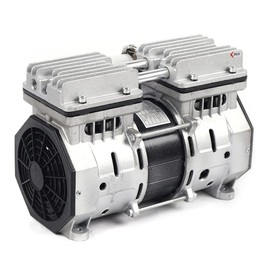 CNCEST Vacuum Oilless Pump Industrial Air Compressor Oil Free Piston Pump Oil-free Vacuum Pump W/Filter (370W)