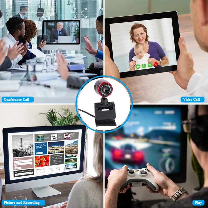 USB2.0 Video Camera with MIC, 0.3MP HD Webcam Web Camera