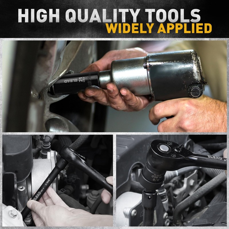 3/8'' Drive Impact Socket Set - 50-Piece Shallow & Deep