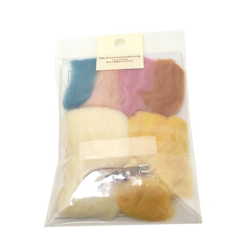 Hamanaka ハマナカ 羊毛フェルトキット 『ハマナカ フェルト羊毛キット 白ねことトラねこのストラップ H441-299』