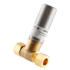 AquaNeurk Stainless Steel Water Hammer Arrestor,3/8 Inch OD Compression x 3/8 Inch Female OD Comp Tee Hammer Arrestor For Dish washer,Faucet,Toilet Application,Reduce Banging Noise