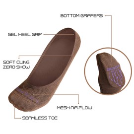 ZeroSock Bamboo Viscose Ultra-Low No Show Socks (4 Pairs Per Box)