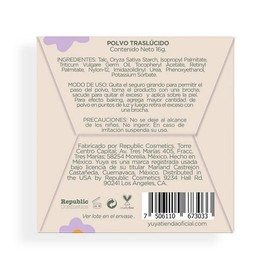 Polvo Yuya traslúcido textura ligera 16 g
