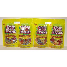 Trader Joe's2 Sour Jelly Beans, a colorful, sweet & tart chewy candy 4oz 113g (Four Bags)