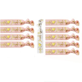 Ginddy Hen Party Bracelet Set - White & Pink Wristbands for Wedding, Bachelorette & Bridal Shower Parties