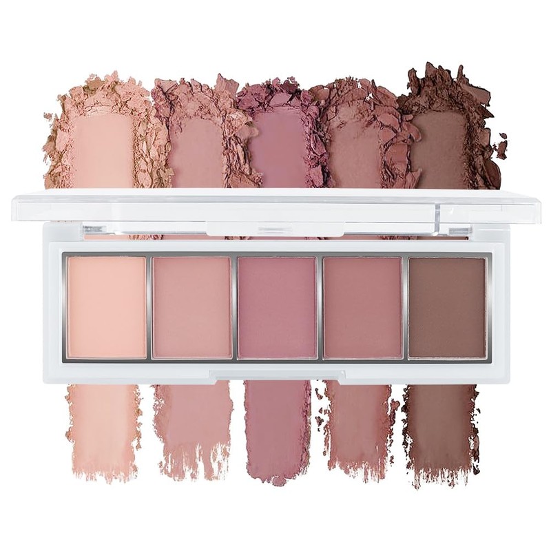 Mivota 5Color Matte Eyeshadow Palette, Neutral Cool-Toned Taupe Eye Shadows,