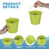 PATIKIL 5"x4.7" Small Metal Buckets with Handle, 6 Pcs Mini