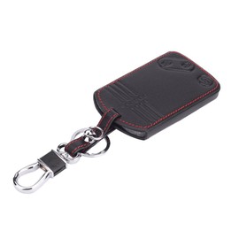 [Kinotaka] Mazda Car Leather Remote Card 3 Button Key Case for Demio Axela Sports, Speed Atenza, Roadster, RX8, CX7, CX9, Atenza, MPV, Premacy, Verisa, Biante and More (Black (3 Buttons)), black (3