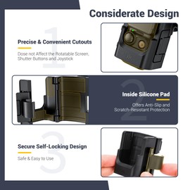 Lightweight Osmo Pocket 3 Expansion Adapter,Pocket 3 Protective Cage with Cold Shoe & Foldable Action Mount,Camera Extension Frame Bracket for DJI Osmo Pocket3 Attach to Most Sport Camera Accessories