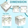 Watercolor Floral Leaves Tissue Box Holder,Square Leather Tissue Box Cover