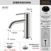 KENES Brushed Nickel Bathroom Faucet Single Hole Modern Bathroom Sink