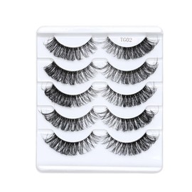 Cat Eye Eyelashes Like Eyelash Extensions, Transparent Natural Thin Russian Strip Eyelashes, D Curl Fluffy Curl Multilayer Invisible Strip Eyelashes