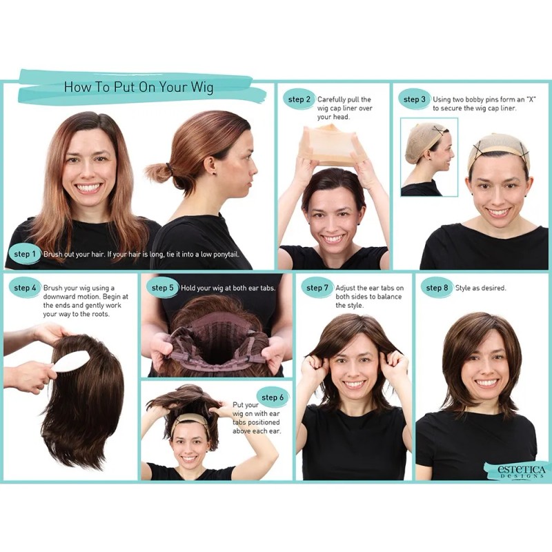 Peluca Corta De Pelo Negro Natural Liso Medio Para Mujer