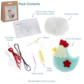 Trimits Felt Decoration Kits, 11 x 10cm, Hen